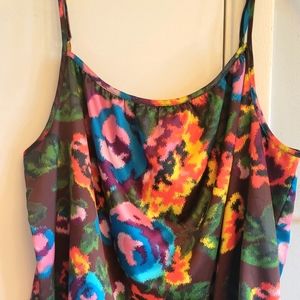 Colorful silk tank